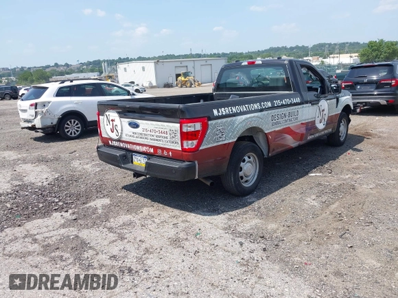 2021 Ford F-150 XL with VIN 1FTMF1CB6MKF05361, listed as a IAAI auction lot 42572745 with 96,147 mi miles and . Bid and sale history available at DreamBid. Image 4.