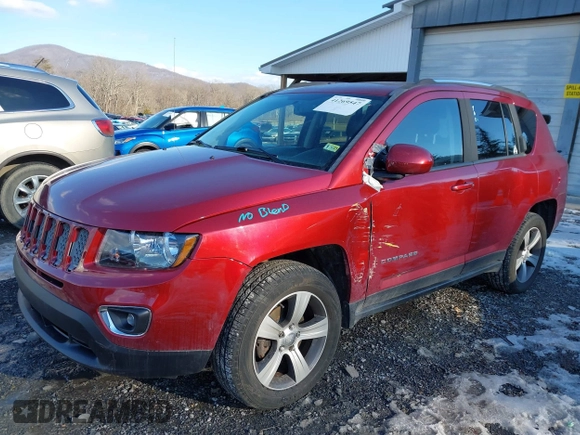 2016 Jeep Compass High Altitude Edition with VIN 1C4NJDEB7GD573341, listed as a IAAI auction lot 41269547 with 67,781 mi miles. Bid and sale history available at carsss.com. Image 6.