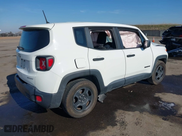 2017 Jeep Renegade Sport with VIN ZACCJAAB5HPF97197, listed as a IAAI auction lot 41368131 with 90,289 mi miles and . Bid and sale history available at DreamBid. Image 4.