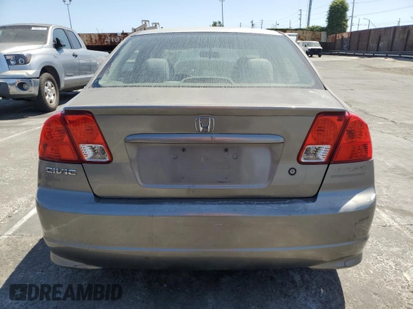 2005 Honda Civic with VIN JHMES96695S004445, listed as a Copart auction lot 53684835 with 164,623 mi miles and Salvage Title. Bid and sale history available at DreamBid. Image 6.