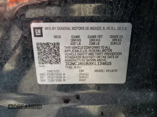 2019 Chevrolet Trax LS with VIN 3GNCJNSBXKL134615, listed as a Copart auction lot 49698585 with 115,430 mi miles and Salvage Title. Bid and sale history available at carsss.com. Image 14.
