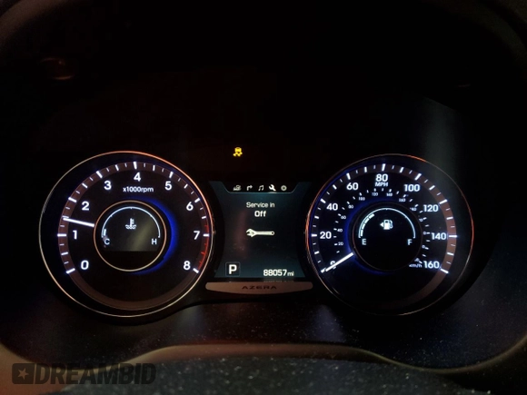 2016 Hyundai Azera с VIN KMHFG4JG1GA506784, выставлен на аукционе Copart как лот 84911744 с пробегом 88 057 миль миль и Списание • Salvage title. История ставок и продаж доступна на DreamBid. Изображение 9.