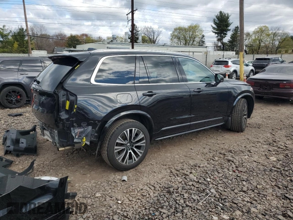2020 Volvo XC90 Momentum with VIN YV4102PK4L1571266, listed as a Copart auction lot 52499025 with 57,210 mi miles and Salvage Title. Bid and sale history available at DreamBid. Image 3.