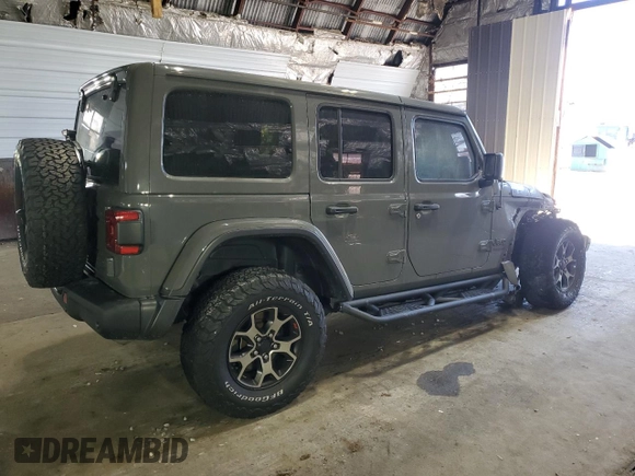 2020 Jeep Wrangler Unlimited Rubicon with VIN 1C4HJXFG2LW251956, listed as a Copart auction lot 54312505 with Not provided miles and Salvage title. Bid and sale history available at DreamBid. Image 3.