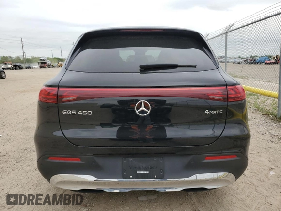 2023 Mercedes-Benz EQS with VIN 4JGDM2EBXPA021983, listed as a Copart auction lot 47218804 with 7,063 mi miles. Bid and sale history available at carsss.com. Image 6.
