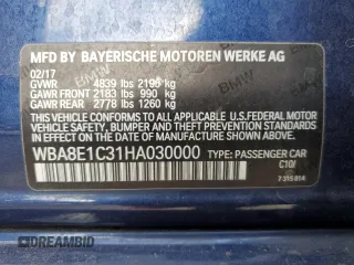 2017 BMW 3 Series 330e iPerformance with VIN WBA8E1C31HA030000, listed as a Copart auction lot 41706995 with 93,213 mi miles and Salvage Title. Bid and sale history available at carsss.com. Image 14.