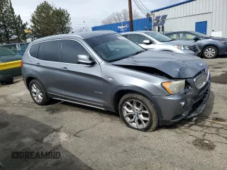 2011 BMW X3 35i with VIN 5UXWX7C56BLT78815, listed as a Copart auction lot 47511435 with 122,453 mi miles and Salvage Title. Bid and sale history available at DreamBid. Image 4.