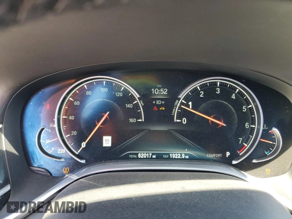2018 BMW 7 Series 740i with VIN WBA7E2C59JG742809, listed as a Copart auction lot 66995934 with 62,017 mi miles and Salvage Title. Bid and sale history available at carsss.com. Image 9.