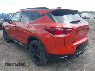 2021 Chevrolet Blazer RS with VIN 3GNKBKRS1MS547173, listed as a IAAI auction lot 42462368 with 56,115 mi miles and . Bid and sale history available at DreamBid. Image 3.