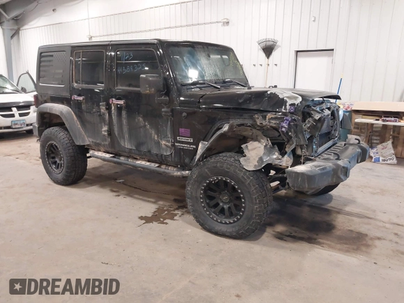 2017 Jeep Wrangler Unlimited Sport with VIN 1C4BJWDGXHL698014, listed as a IAAI auction lot 41384325 with 121,402 mi miles. Bid and sale history available at carsss.com. Image 1.