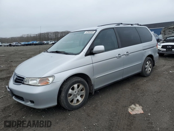 2003 Honda Odyssey EX-L z VIN 5FNRL18983B043014, wystawiony jako Copart lot #52568405 z przebiegiem 194 266 mil mil oraz Czysty tytuł • Clean title. Historia ofert i sprzedaży dostępna na DreamBid. Obrazek 1.