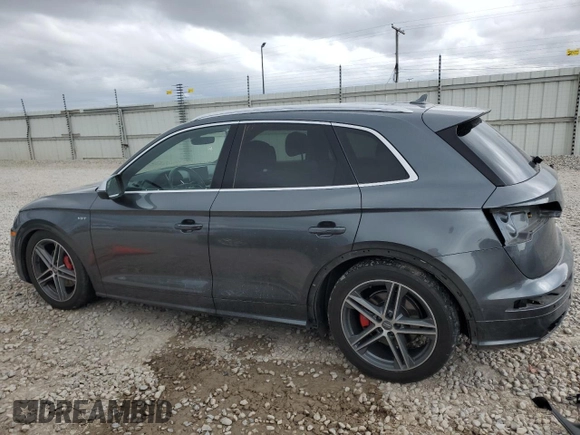 2018 Audi SQ5 Prestige with VIN WA1C4AFY3J2185410, listed as a Copart auction lot 56723415 with 95,482 mi miles and Salvage title. Bid and sale history available at DreamBid. Image 2.