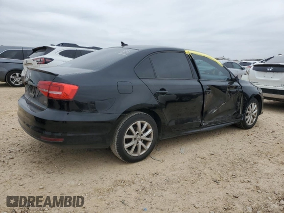 2015 Volkswagen Jetta Sedan 1.8T SE w/Connectivity with VIN 3VWD07AJXFM307406, listed as a Copart auction lot 46159295 with 125,168 mi miles and Salvage Title. Bid and sale history available at carsss.com. Image 3.