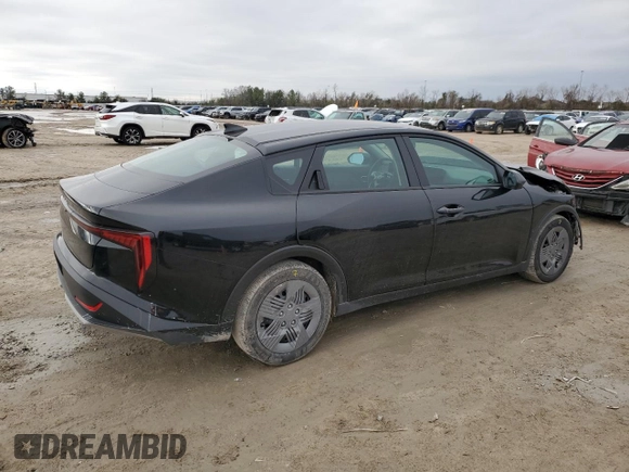 2025 Kia K4 LX with VIN 3KPFT4DE9SE036567, listed as a Copart auction lot 45118875 with 4,093 mi miles and Salvage Title. Bid and sale history available at carsss.com. Image 3.