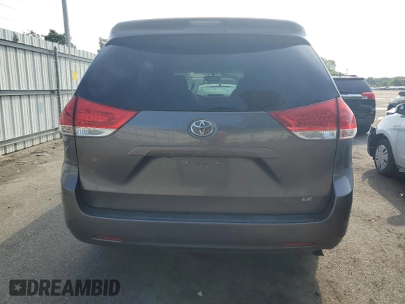 2012 Toyota Sienna LE AAS with VIN 5TDKK3DC6CS266522, listed as a Copart auction lot 62788745 with 233,596 mi miles and Salvage title. Bid and sale history available at DreamBid. Image 6.