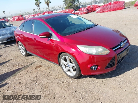 2014 Ford Focus Titanium with VIN 1FADP3J2XEL247827, listed as a IAAI auction lot 41959720 with 105,373 mi miles. Bid and sale history available at carsss.com. Image 1.