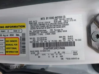 2013 Ford Fusion SE with VIN 3FA6P0HR5DR359686, listed as a IAAI auction lot 42088517 with 106,992 mi miles. Bid and sale history available at carsss.com. Image 9.