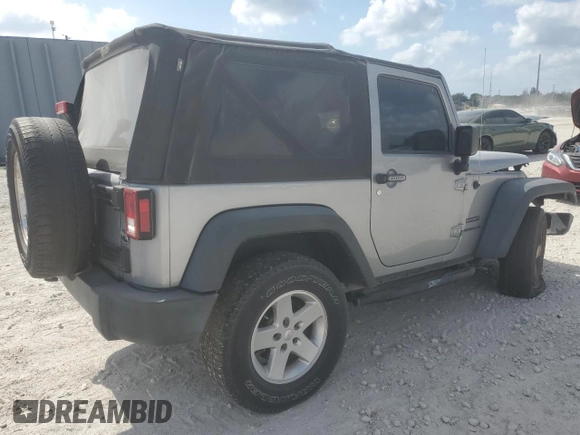 2015 Jeep Wrangler Sport with VIN 1C4AJWAG1FL745444, listed as a Copart auction lot 54062935 with 175,998 mi miles and Salvage Title. Bid and sale history available at carsss.com. Image 3.