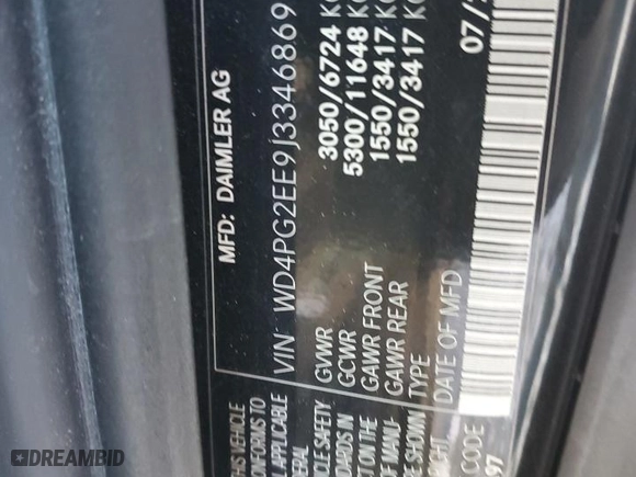 2018 Mercedes-Benz Metris Passenger Van with VIN WD4PG2EE9J3346869, listed as a Copart auction lot 48750993 with 0 mi miles. Bid and sale history available at carsss.com. Image 14.