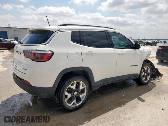 2019 Jeep Compass Limited with VIN 3C4NJDCB9KT618950, listed as a Copart auction lot 53464175 with 123,247 mi miles and Clean title. Bid and sale history available at DreamBid. Image 3.