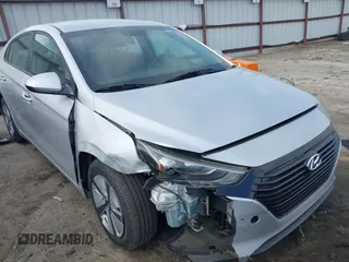2017 Hyundai Ioniq Blue with VIN KMHC65LC2HU048243, listed as a IAAI auction lot 41945177 with 96,215 mi miles and . Bid and sale history available at DreamBid. Image 6.