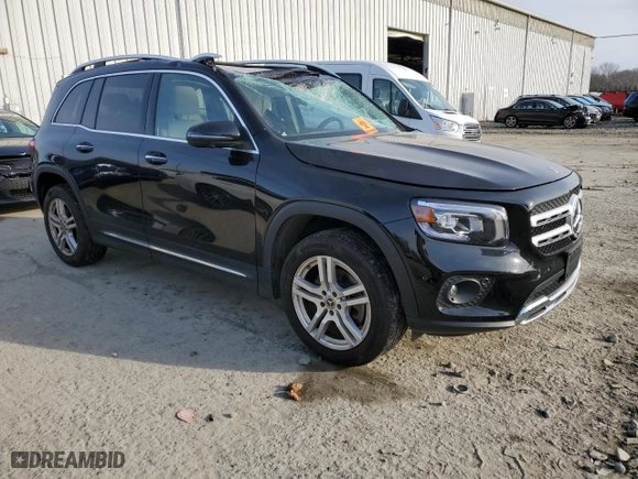 2023 Mercedes-Benz GLB with VIN W1N4M4HB9PW267866, listed as a Copart auction lot 48229185 with 14,607 mi miles and Salvage Title. Bid and sale history available at carsss.com. Image 4.