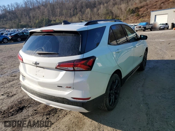 2023 Chevrolet Equinox RS z VIN 3GNAXWEG5PS119939, wystawiony jako Copart lot #47349015 z przebiegiem 29 023 mil mil oraz Szkoda całkowita • Salvage title. Historia ofert i sprzedaży dostępna na DreamBid. Obrazek 3.