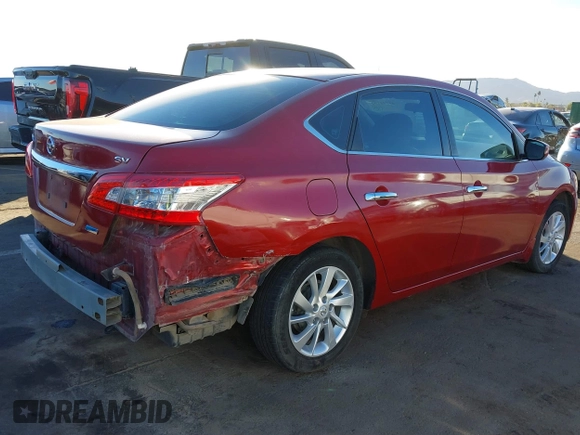 2014 Nissan Sentra S with VIN 3N1AB7AP6EY332589, listed as a IAAI auction lot 41391192 with 85,920 mi miles and . Bid and sale history available at DreamBid. Image 4.