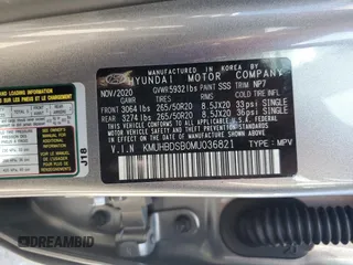 2021 Genesis GV80 with VIN KMUHBDSB0MU036821, listed as a Copart auction lot 56525235 with 56,578 mi miles and Salvage title. Bid and sale history available at DreamBid. Image 13.