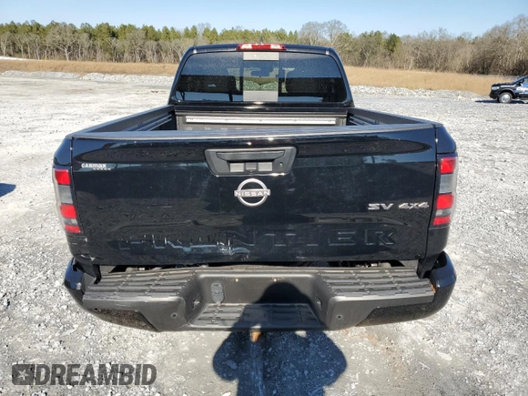 2023 Nissan Frontier SV with VIN 1N6ED1FK8PN609145, listed as a Copart auction lot 85847424 with 18,426 mi miles and Salvage Title. Bid and sale history available at carsss.com. Image 6.