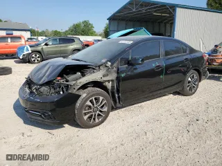 2013 Honda Civic Sdn LX with VIN 19XFB2F50DE211571, listed as a Copart auction lot 52723105 with 0 mi miles and Salvage Title. Bid and sale history available at carsss.com. Image 1.