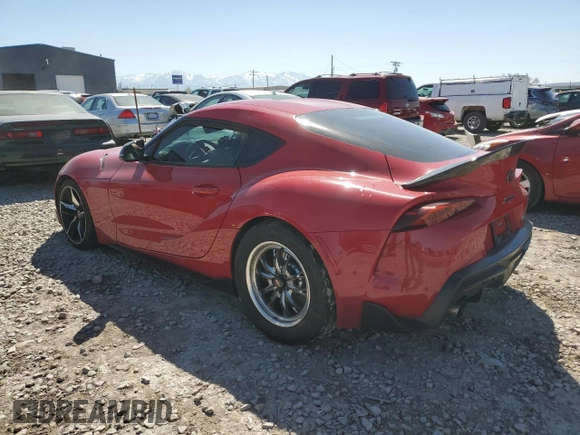 2021 Toyota Supra 3.0 with VIN WZ1DB0C0XMW044230, listed as a Copart auction lot 53186205 with Not provided miles and Salvage title. Bid and sale history available at DreamBid. Image 2.