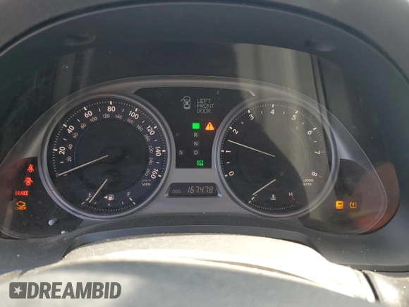 2010 Lexus IS 250 with VIN JTHCF5C27A5037202, listed as a Copart auction lot 61075135 with 167,478 mi miles and Salvage title. Bid and sale history available at DreamBid. Image 9.