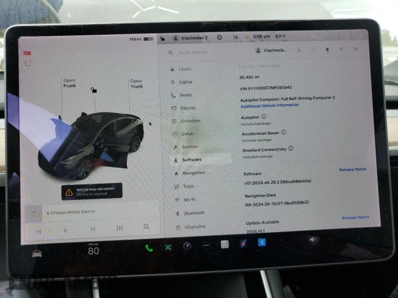 2021 Tesla Model Y Long Range z VIN 5YJYGDEE7MF093942, wystawiony jako Copart lot #54762425 z przebiegiem 20 492 mil mil oraz Szkoda całkowita • Salvage title. Historia ofert i sprzedaży dostępna na DreamBid. Obrazek 9.