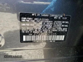 2022 Subaru Forester Limited z VIN JF2SKAPC9NH416325, wystawiony jako Copart lot #60504625 z przebiegiem 16 970 mil mil oraz Szkoda całkowita • Salvage title. Historia ofert i sprzedaży dostępna na DreamBid. Obrazek 14.