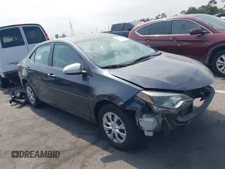 2014 Toyota Corolla L with VIN 5YFBURHE5EP080202, listed as a IAAI auction lot 42557580 with 72,236 mi miles and . Bid and sale history available at DreamBid. Image 1.