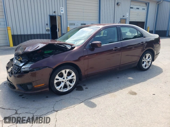 2012 Ford Fusion SE with VIN 3FAHP0HA1CR213206, listed as a Copart auction lot 63248805 with 246,465 mi miles and Salvage title. Bid and sale history available at DreamBid. Image 1.