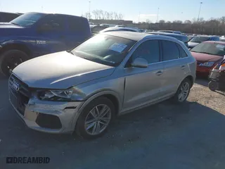 2017 Audi Q3 Premium Plus with VIN WA1JCCFS5HR011907, listed as a IAAI auction lot 41675496 with 102,591 mi miles. Bid and sale history available at carsss.com. Image 2.