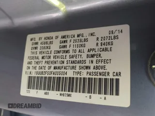 2015 Acura TLX Technology z VIN 19UUB2F50FA005004, wystawiony jako IAAI lot #42190767 z przebiegiem 48 195 mil mil oraz . Historia ofert i sprzedaży dostępna na DreamBid. Obrazek 9.