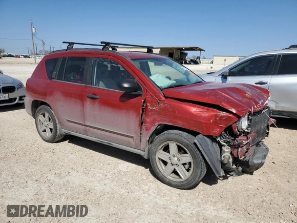2009 Jeep Compass North with VIN 1J4FT47B29D109589, listed as a Copart auction lot 47480925 with 147,934 mi miles and Salvage Title. Bid and sale history available at carsss.com. Image 4.