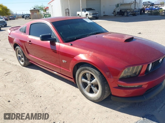 2006 Ford Mustang GT Deluxe with VIN 1ZVHT82H765174507, listed as a IAAI auction lot 42100280 with 107,393 mi miles. Bid and sale history available at carsss.com. Image 1.