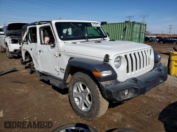 2019 Jeep Wrangler Unlimited Sport Altitude with VIN 1C4HJXDG9KW556159, listed as a Copart auction lot 49736915 with 77,374 mi miles and Salvage title. Bid and sale history available at DreamBid. Image 4.