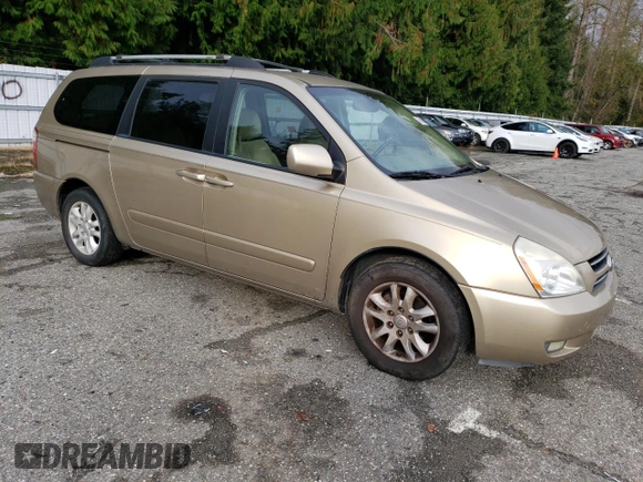 2006 Kia Sedona LX with VIN KNDMB233866080327, listed as a Copart auction lot 74601084 with 219,974 mi miles and Salvage Title. Bid and sale history available at carsss.com. Image 4.
