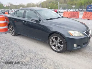 2010 Lexus IS 250 with VIN JTHBF5C27A5120477, listed as a IAAI auction lot 42109745 with 235,585 mi miles. Bid and sale history available at carsss.com. Image 1.