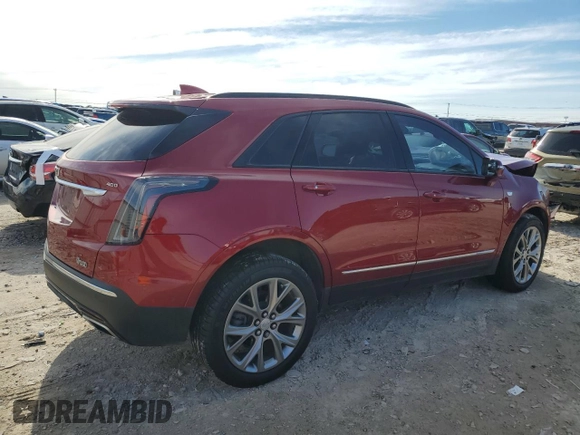 2021 Cadillac XT5 AWD Sport with VIN 1GYKNGRS1MZ229225, listed as a Copart auction lot 88223635 with 80,134 mi miles and Salvage title. Bid and sale history available at DreamBid. Image 3.