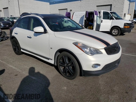 2014 Infiniti QX50 Journey with VIN JN1BJ0HP3EM210229, listed as a Copart auction lot 84120624 with 109,068 mi miles and Salvage Title. Bid and sale history available at carsss.com. Image 4.