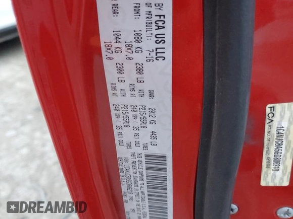2016 Jeep Compass Sport SE z VIN 1C4NJCBA5GD806218, wystawiony jako Copart lot #78605624 z przebiegiem 135 171 mil mil oraz Szkoda całkowita • Salvage title. Historia ofert i sprzedaży dostępna na DreamBid. Obrazek 16.