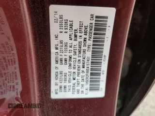 2014 Honda Accord Sedan EX-L with VIN 1HGCR2F86EA157451, listed as a Copart auction lot 54485885 with 272,803 mi miles and Clean Title. Bid and sale history available at carsss.com. Image 12.