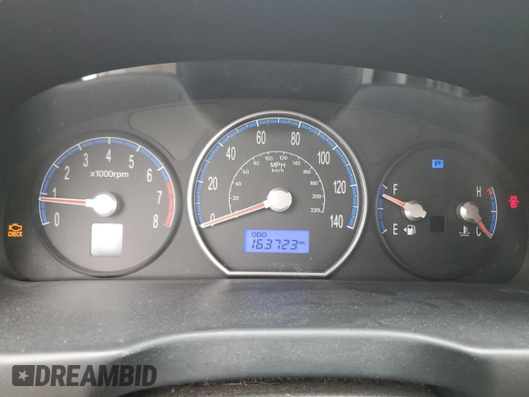 2007 Hyundai Santa Fe GLS z VIN 5NMSG13D37H002165, wystawiony jako Copart lot #56781115 z przebiegiem 163 723 mil mil oraz Szkoda całkowita • Salvage title. Historia ofert i sprzedaży dostępna na DreamBid. Obrazek 9.