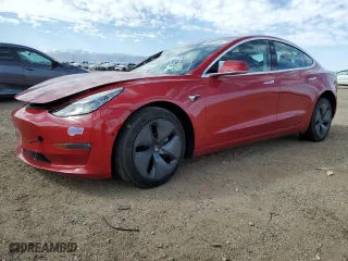 2019 Tesla Model 3 Long Range with VIN 5YJ3E1EB1KF387273, listed as a Copart auction lot 47318605 with 57,111 mi miles and Salvage Title. Bid and sale history available at carsss.com. Image 1.